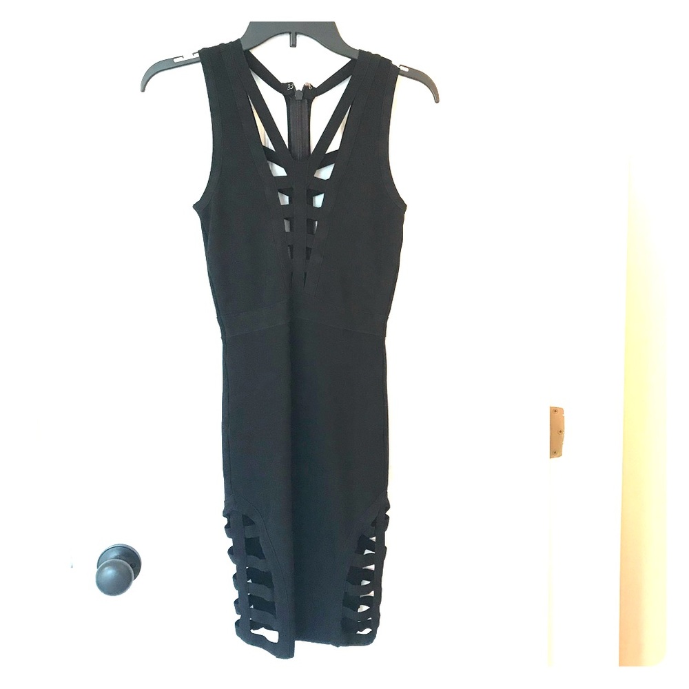 Bebe. Black Body Con Dress. Worn once. Size small